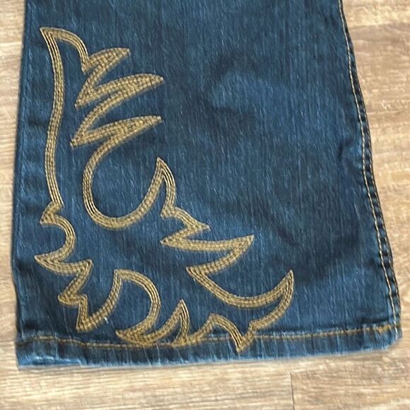 Cruel girl Hannah embroidered flare leg jeans 3 short petite 26 - Picture 4 of 10
